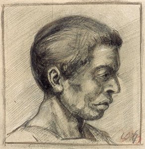 横顔の男の肖像 作： Theo van Doesburg